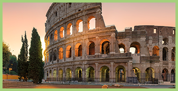 Colosseum at sunrise, Rome, Italy 